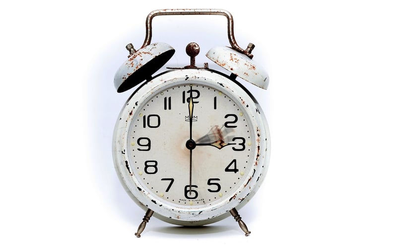 Clock showing time concept